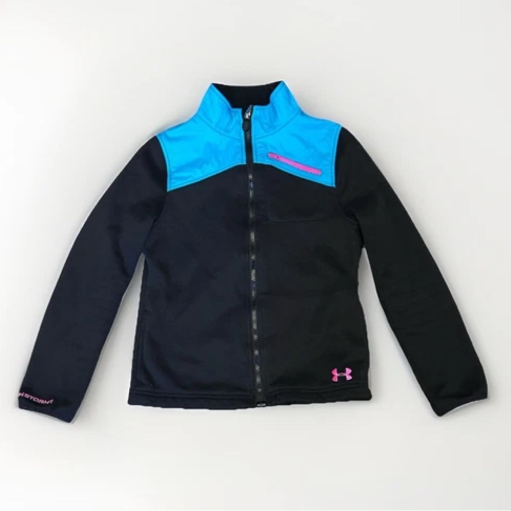 Kids Girls Under Armor Storm1 Fleece Jacket Full Zio Black Size M YMD 140/64